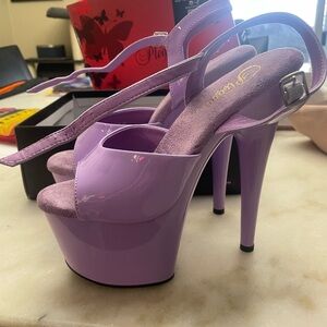 Pleaser Lavender Platform Heels